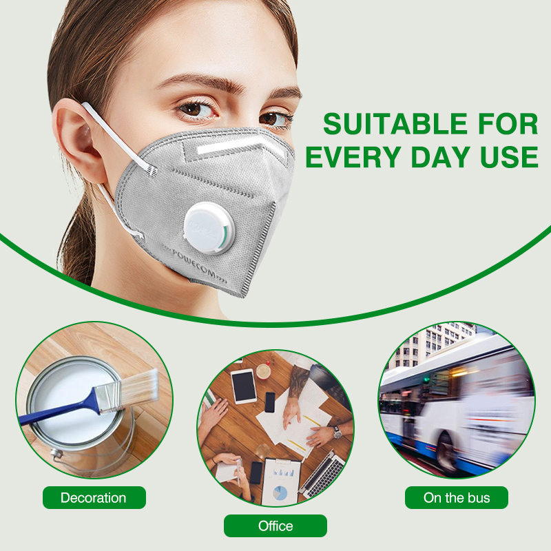 Maschere POWECOM KN95 con Carb - Kn95 Respirator Mask recensione e prezzo